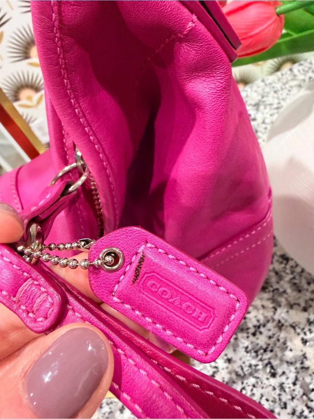 Coach Y2K Fuchsia SoHo Hobo Bag - Sleek Everyday Hobo